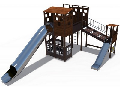 Игровой комплекс Миндаль горка Н-2000, Н-1200 ДИО 10013