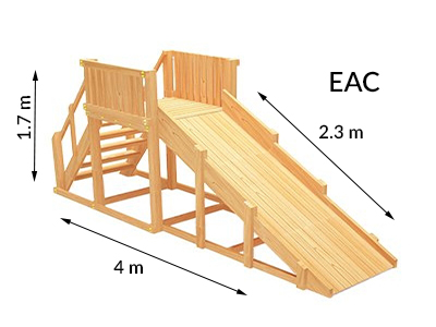 Зимняя горка TORUDA Север wood-1 (скат 2.3 м)