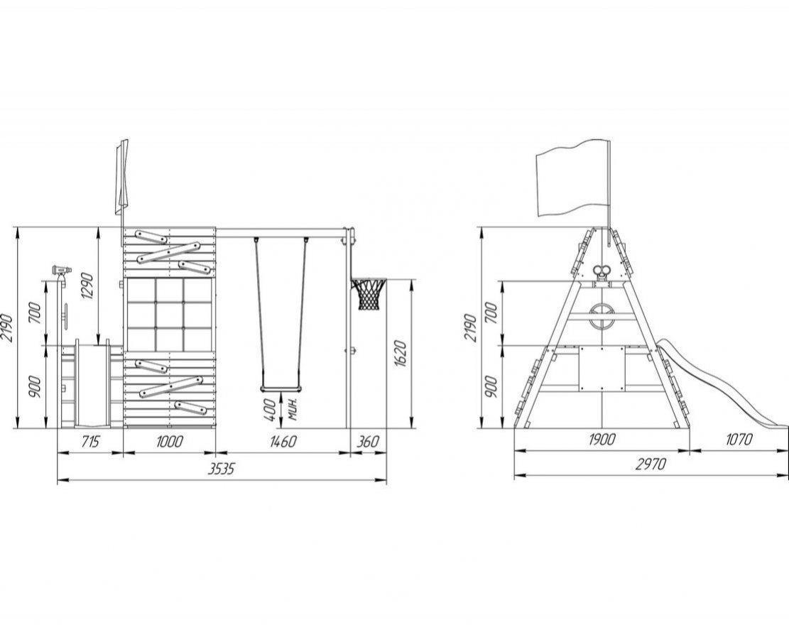 Детская игровая площадка Штабик мини 1 - вид 2