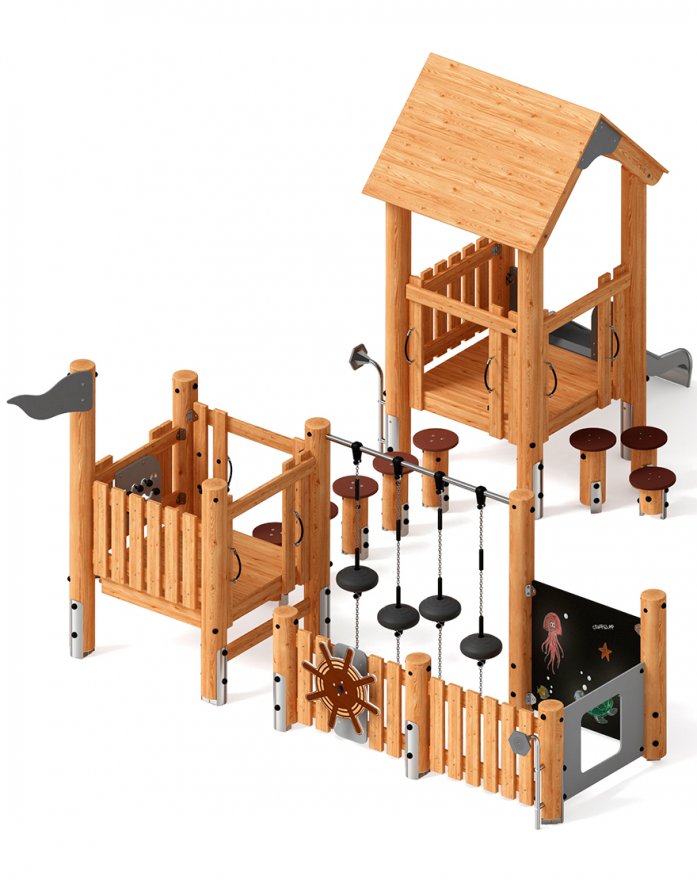 Детская игровая площадка Крепость непосед-12 (лиственница) - вид 2