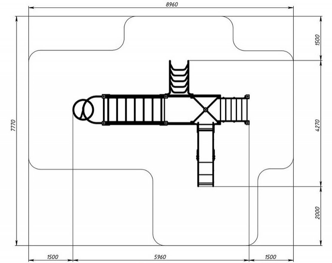 Детская игровая площадка Лаборатория веселья-2 (серая) - вид 3