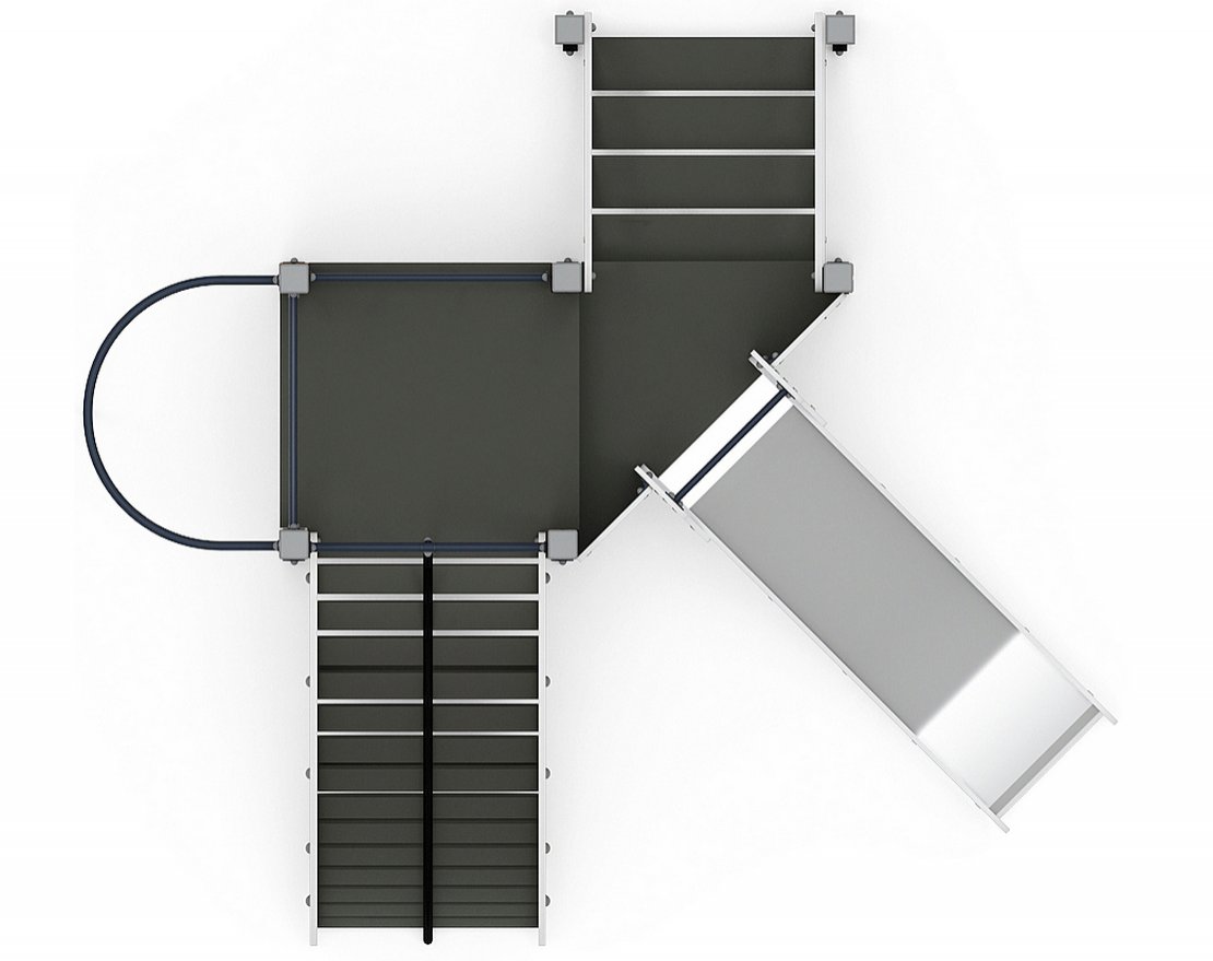 Детская игровая площадка Орнамент серо-оранжевый-1 - вид 3