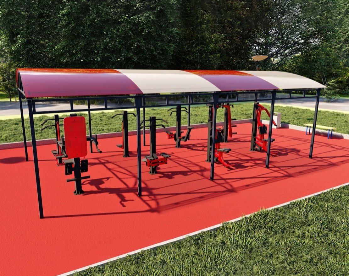 Готовый комплект уличных тренажеров TORUDA №3 (16x8) - вид 4