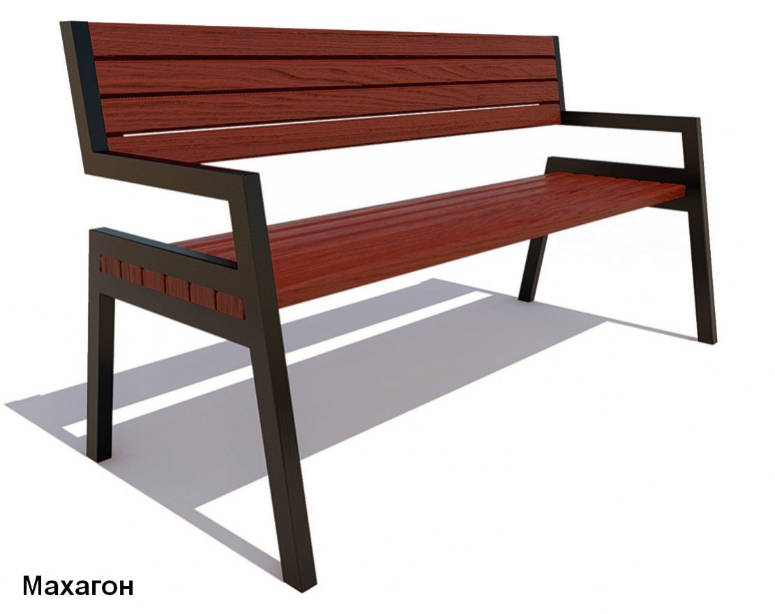 Скамейка уличная Дубна, Лиственница - вид 4