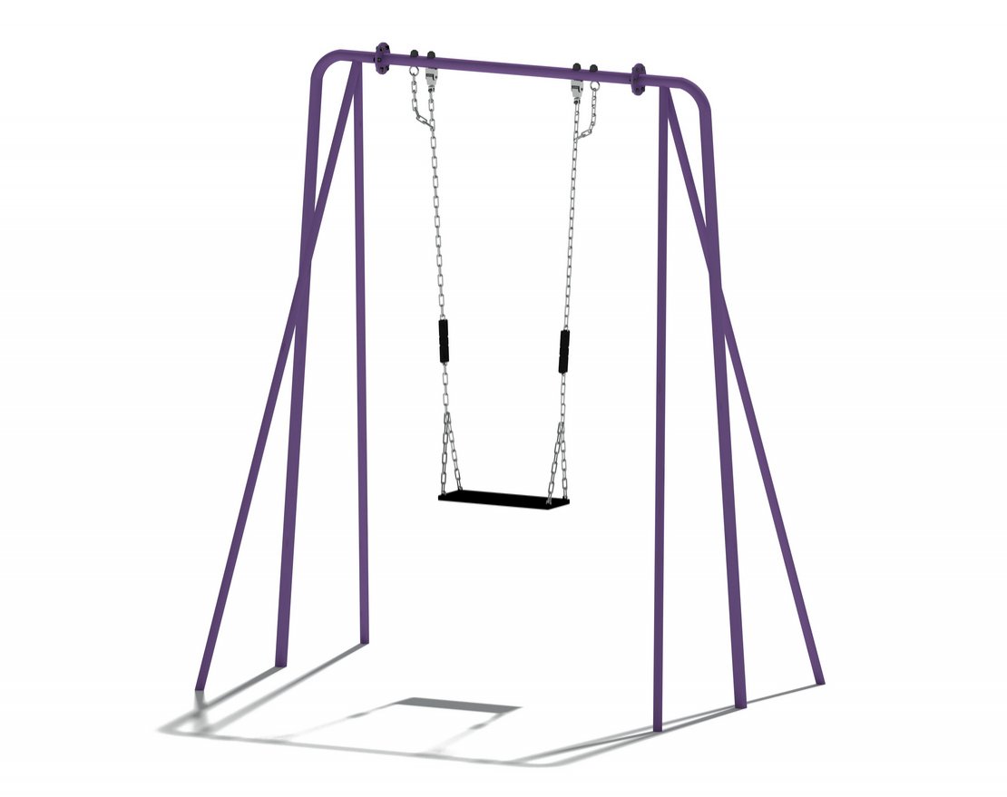 Уличные качели для детей на металлических стойках ИО 01100 - вид 3