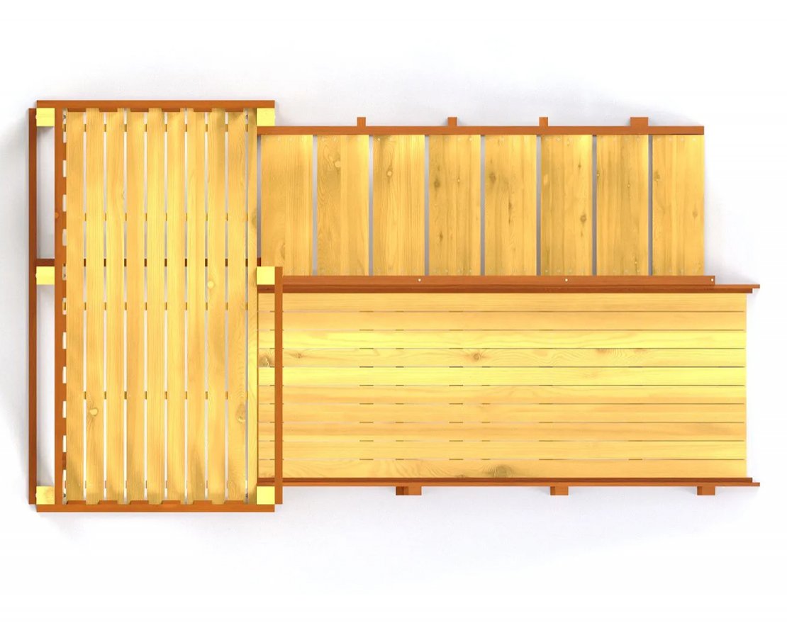 Зимняя деревянная горка TORUDA Север-3 (скат 3 м) - вид 3