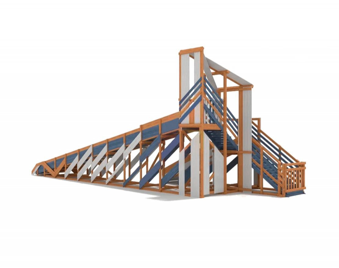 Зимняя горка Snow Fox 12 м с двумя скатами (мод.3) - вид 2