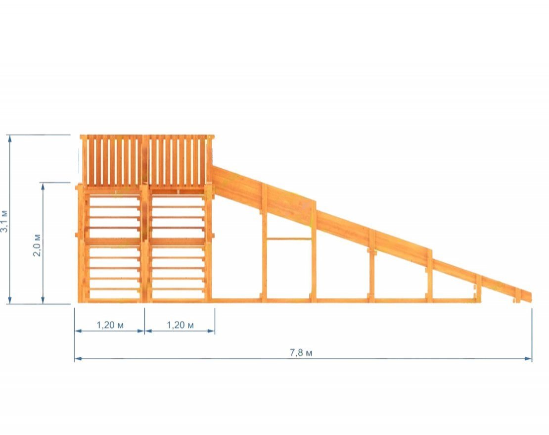Зимняя горка Snow Fox, скат 5,9 м (мод. 2) - вид 4