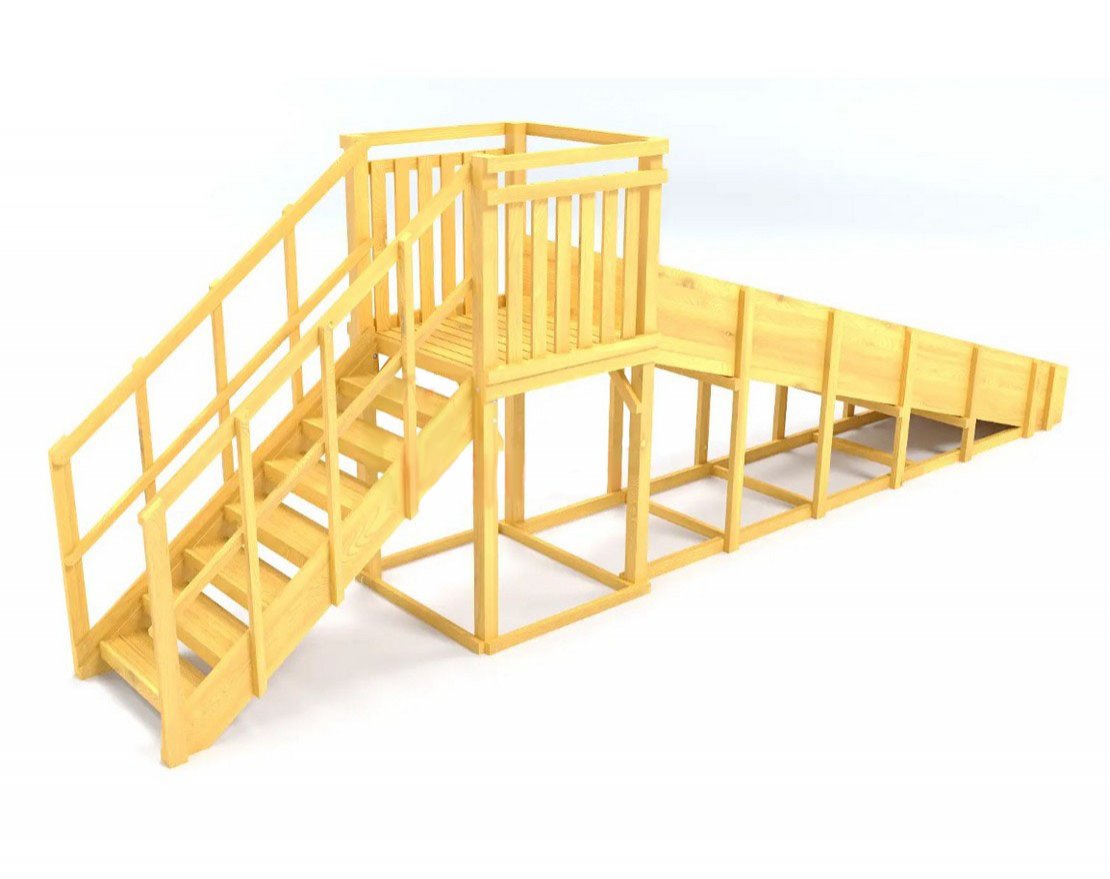 Зимняя горка TORUDA Север wood-2 (скат 5 м) - вид 4
